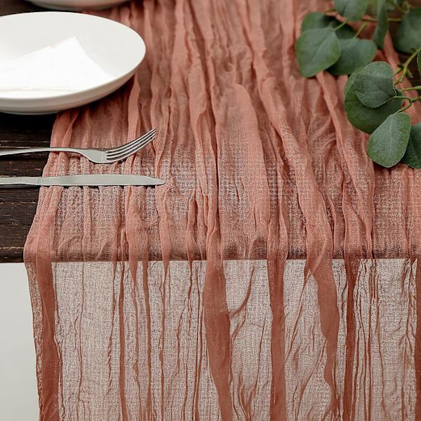 Boheme bordløber til rustikt bryllup farverig ny blå grå 90x180