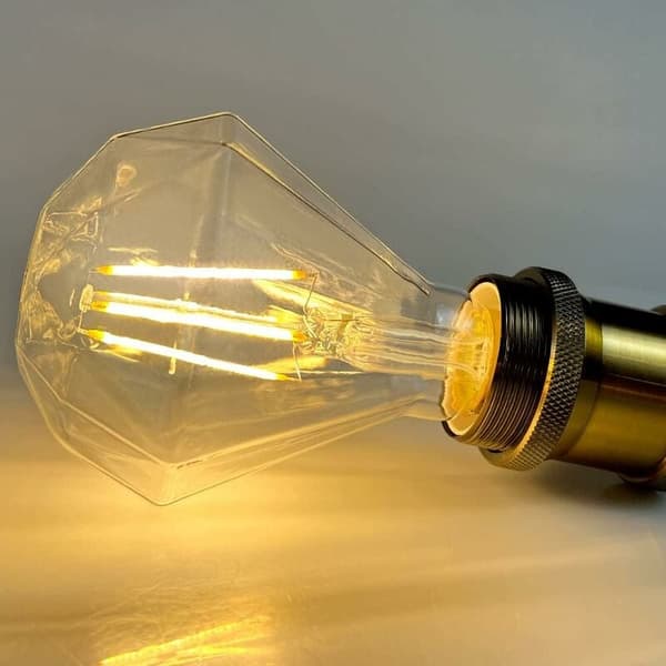 Vintage LED-lamppu 4W timantti Edison G95 E27 läpinäkyvä koristelamppu
