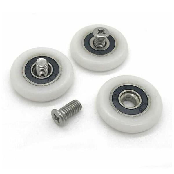 8 udskiftningshjul til brusekabinedør 23 mm diameter