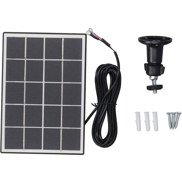 3W 5V Solpanel Professionell Effektiv Monokristallin Kisel Solpanel Laddare för Utomhussäkerhetskamera Svart, DUBUNS