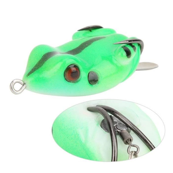 SIB 2 stk. 5,5 cm-11 g farverige sequin kunstige frø fiske lokkemad hårde agn med kroge (1#)