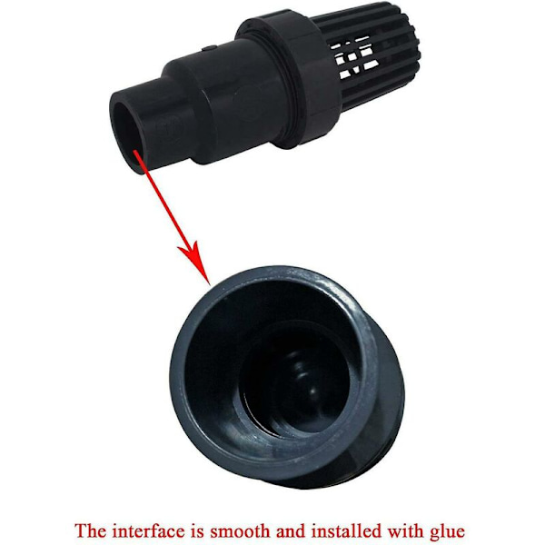 Fotventil tilbakeslagsventil med sugekule 25 32 40 mm tilbakeslags silventil tilbakeslags pvc svømmebassengpumpe (Innvendig diameter 32mm)