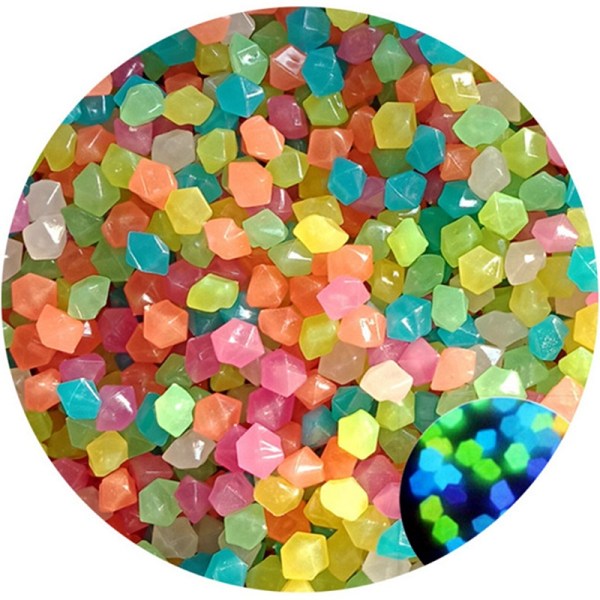50 st Utomhus självlysande stenar lyser i mörkret trädgårdsstenar - Perfekt Multicolor