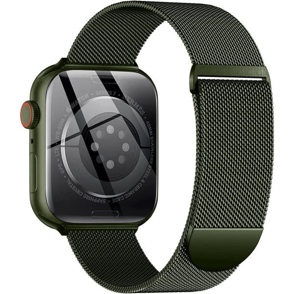 Metallrem kompatibel med Apple Watch -rem 40 mm 38 mm 41 mm Green-WELLNGS Green Green 42/44/45/49mm