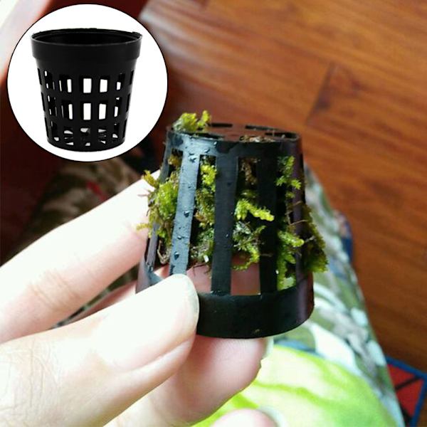 10/30x Akvarieplantepotter Pottesæt Plantning Tropiske Fisk Ta sort1 one-size 30stk