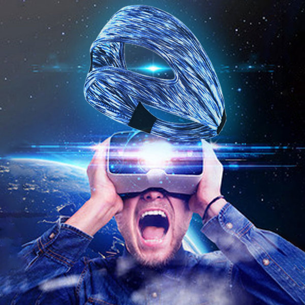 Stark elasticitet VR ögonmask för Oculus Quest 2 Virtual Reality Headset Andas elastiskt svettband