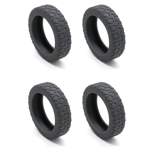 Resväskor Hjulskydd Silikon Tyst Skyddskåpa för Kabinväskor för De Flesta 8 Spinnerhjul Grå Grey 4pcs