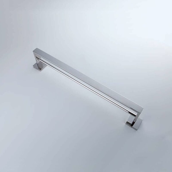 Badrum Väggmonterad Handdukshängare, Dubbel Handdukstång, Polerad Spegelkrom, 60 cm