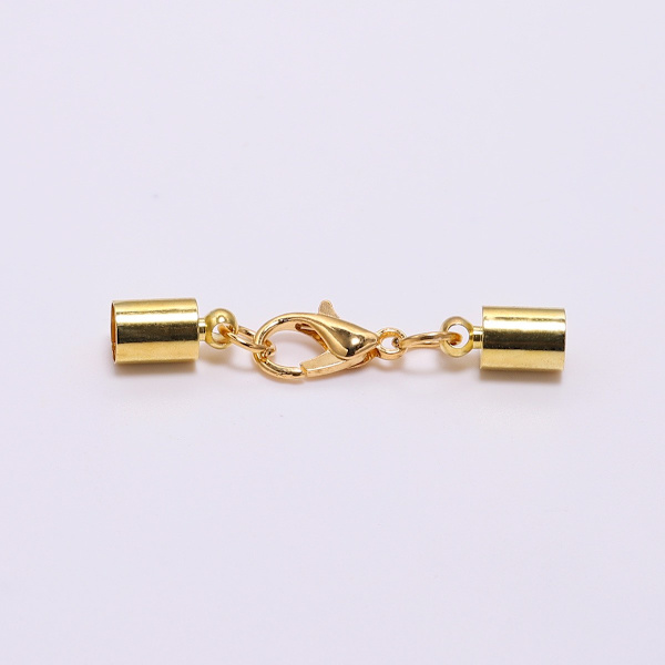 Læder snor hummerlås kroge endestykker smykker armbånd gør fund 20stk guld Gold 8mm