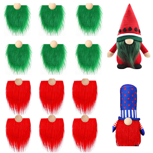 Rund träkula DIY handgjord dvärg dvärg prydnader ny produkt Grass green + bright red