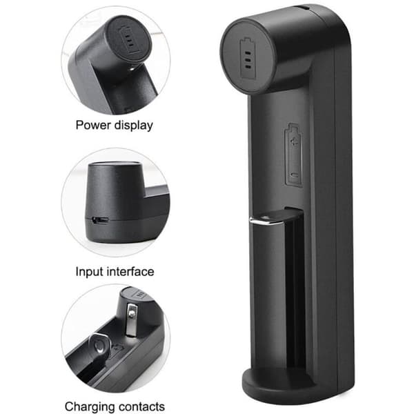 18650 Litium Batterilader 26650 21700 18340 C1