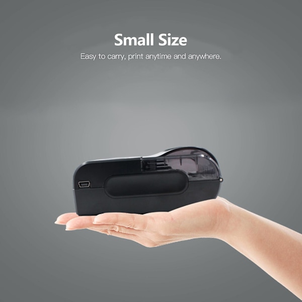 58mm Mini Bärbar Termisk Skrivare Trådlös Etikett Kvitto Frakt Express Skrivare USB Bt Anslutning Support Esc/pos Kommando Kompatibel med Windows