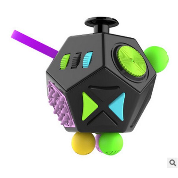 Anti-Stress Depression Cube Legetøj til Angstlindring - Leksak B2 wild black