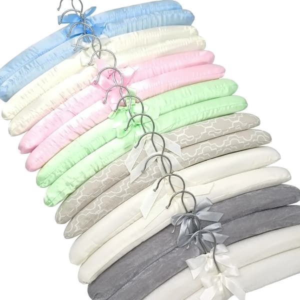 Förstärkta galgar i satin, 38 cm, 10-pack, hållbar design (ROSA)