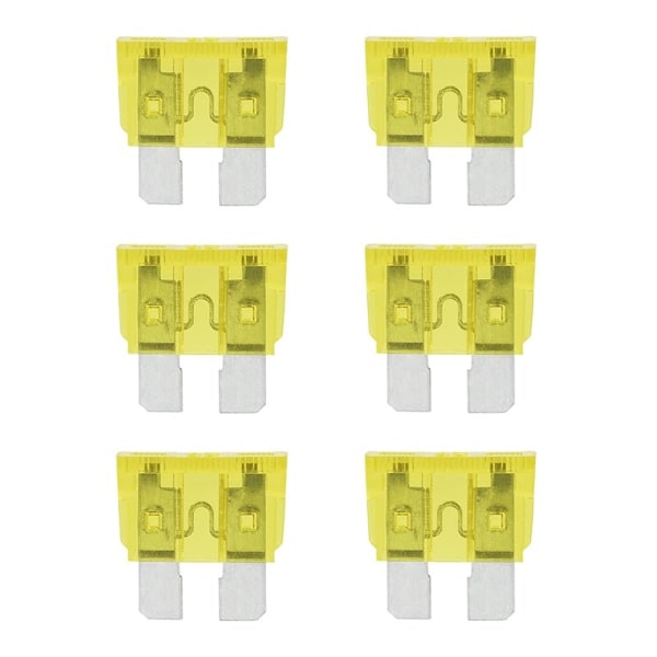 Bladssäkringar standard 20A gula 6 st i blister