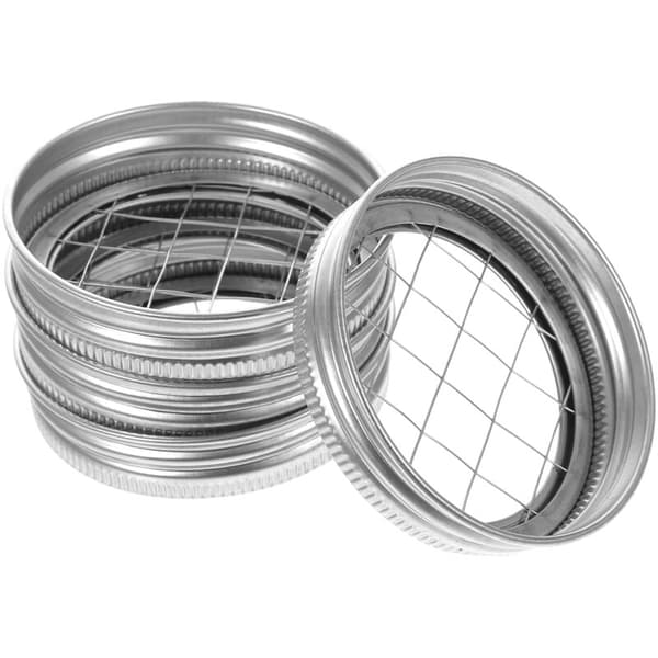 4 Mason Jar-lokk i rustfritt stål - Kompatible med Mason Jar