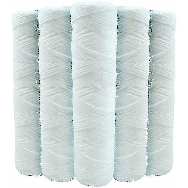 Set med 5 spolfilterpatroner Antisediment 9 tum 3/4 - 20 mikron kompatibel med 10 tums filter tillverkade i Frankrike - Shlm
