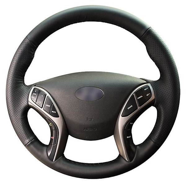 Svart konstläder handsytt överdrag för Hyundai Elantra 2011-2016 Avante I30 2012-2016