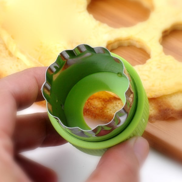 Grønnsaks- og fruktkutter i rustfritt stål, sandwichkutter for barn, baking, bento-matdekorasjon