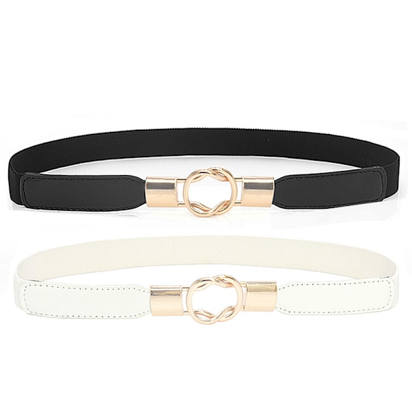 2-delat set med elastiska bälten för kvinnor, modeaccessoar