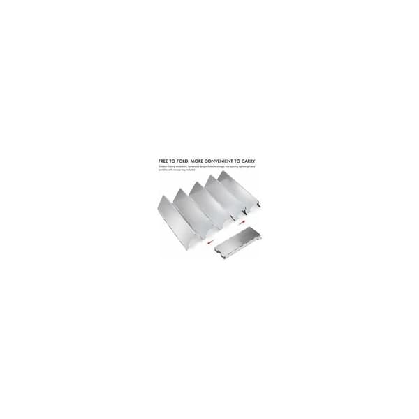 10 Panel Aluminium Legering Foldbar Vindskærm til Camping