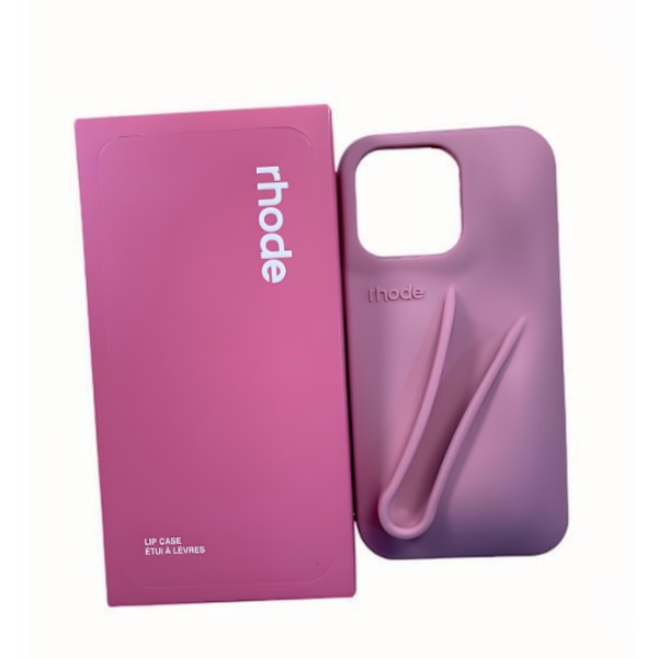 Rhode Silikonikuori huulikiiltotelineellä iPhonelle, saatavana 9 värissä ribbon iphone14ProMax