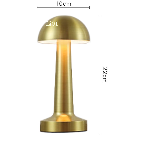 Retro barbordlampe skrivebords nattlys lading utendørs musikk restaurant bordlampe atmosfærelys B Gold