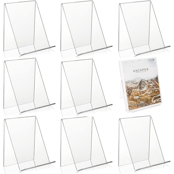 Bogstativ til bogvisning, bogstativ i 8 dele i akryl, bogstativ i transparent menu, bogstativ i klar akryl
