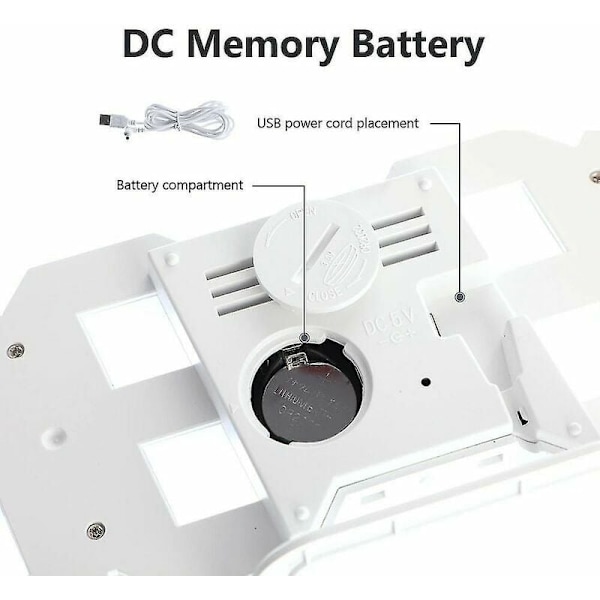 Suuri 3D LED-digitaalinen seinäkello,