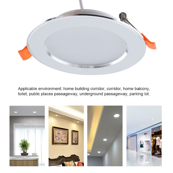 AC85-265V 9W LED-taklampa Takpanel Ljus Mänsklig kropps rörelsesensor Induktion Downlight