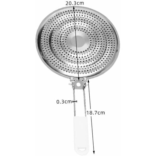 Varme Diffuser i Rustfrit Stål 21 cm til Gasblus - Kompatibel med De Fleste Mærker