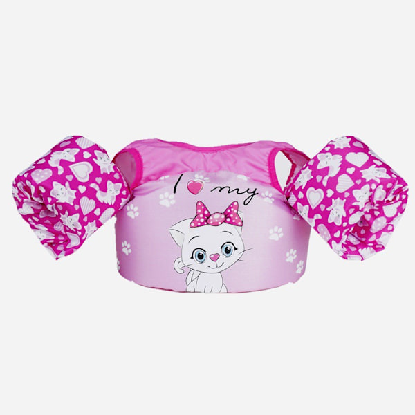 Barnens Flytväst Badkläder Skum Flyt med Ärmar och Armband kitten