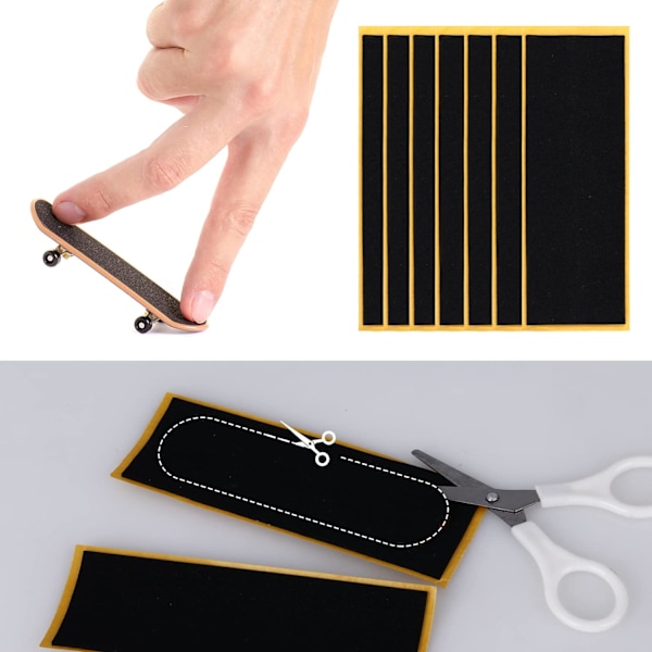 12 stk. fingerboard skum grebstape, selvklæbende grebstape sort skridsikker skum grebstape til fingerboards, 110 x 38 x 1 mm