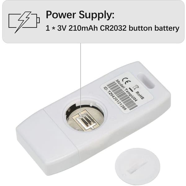 USB Datalogger Termometer - Gjenbrukbar Temperaturmåling (32 000 Data), Grønn