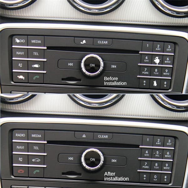 Bil Senterkonsoll CD Panel Multimedia Knapp Klistremerker for W218 2014-2017 GLA X156 2013-2016