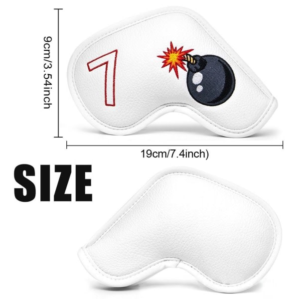 Golfkøllehodetrekk Golf Wood Cover VIT DRIVER COVER DRIVER Hvit Driver Cover-Driver Cover White Driver Cover-Driver Cover