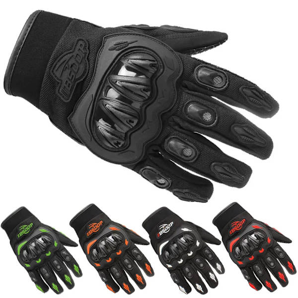 Cykelhandskar Andas Full Finger Racing Handskar Utomhussport Skydd Ridning Cross Dirt Motorcykel Handskar Guantes Moto Grå Gray M