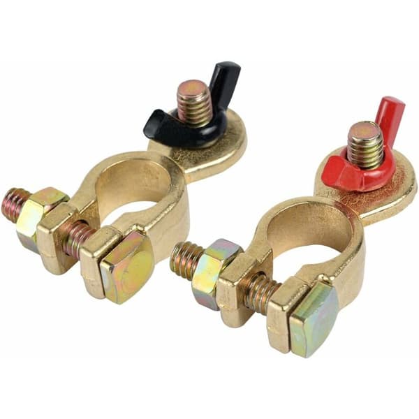 12V/24V Batteriklämmor Batterianslutningar med Vingmutter (1 Par)