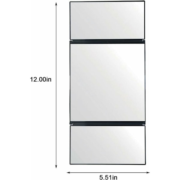 Bil Sminkspegel Universal Solskyddsspegel Trefaldig Design Vikbar Sminkspegel Kosmetisk Sminkspegel Biltillbehör