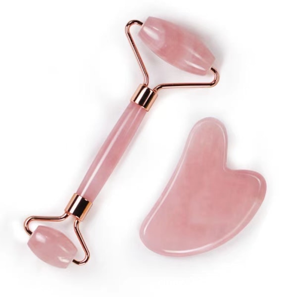 Rose Quartz Massager för avslappning av ansiktsmuskler