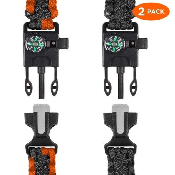 Fem-i-ett multifunktionellt armband för överlevnad och flykt