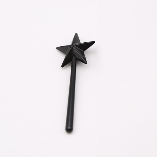 Plast Salt Shakers Star Salt Peppar Magic Wands Krydder Svart-tre hull/svart