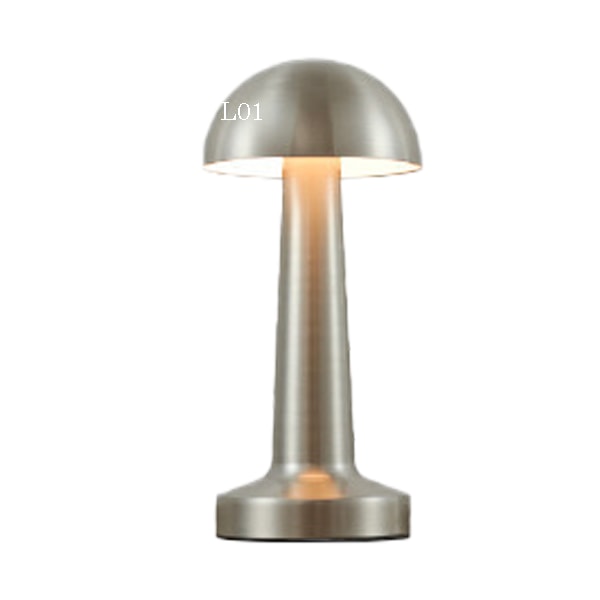 Retro barbordlampe skrivebords nattlys lading utendørs musikk restaurant bordlampe atmosfærelys B Silver