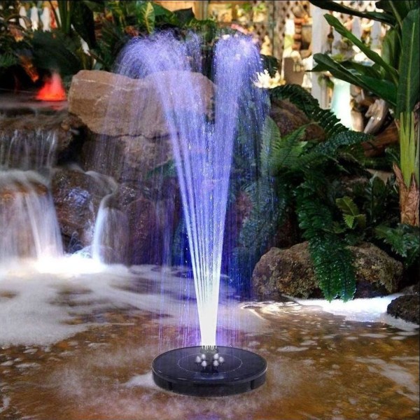 Specielt designet til ophængt udendørs poolgård vandstrømslandskab flydende farverige solcelledrevne springvandslys Color Light 18cm