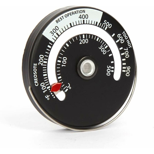 Magnetisk Komfur Brændeovn Termometer Pejs Temperaturmåler til Røgrør Brændefyr Grill