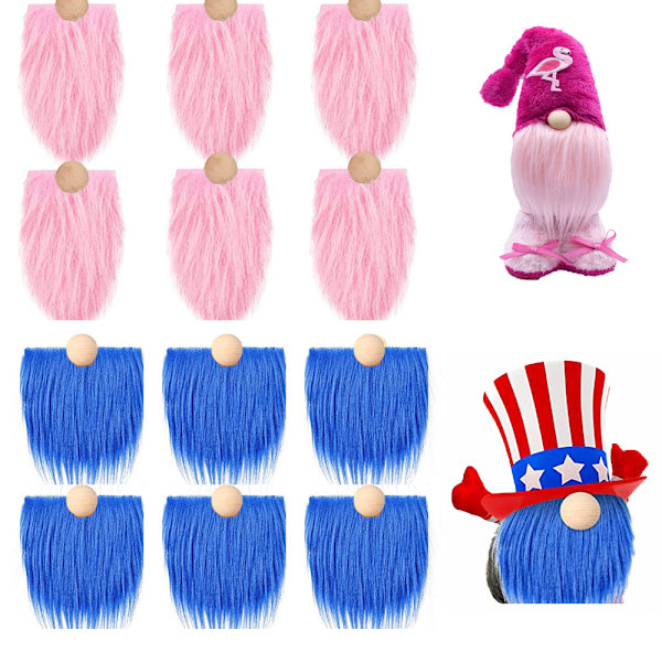 Rund träkula DIY handgjord dvärg dvärg prydnader ny produkt Pink + royal blue