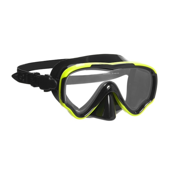 Adult Snorkel Mask Diving Swimming Goggles with Nose Mask and Shoulder Strap Protector Snorkel Mask Full Dry （Black and Yellow）Not Anti-fog