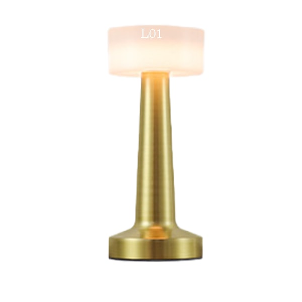 Retro barbordlampe skrivebords nattlys lading utendørs musikk restaurant bordlampe atmosfærelys D Gold
