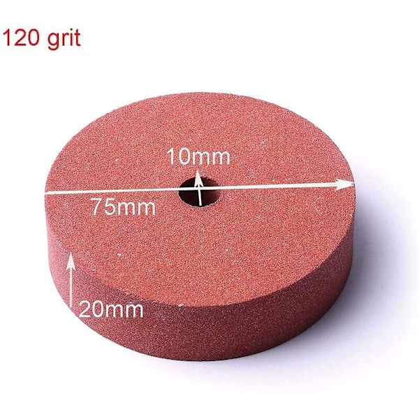 75mm 1st Diameter Korn 120 Polersten Slipskiva för Bänkslipmaskiner