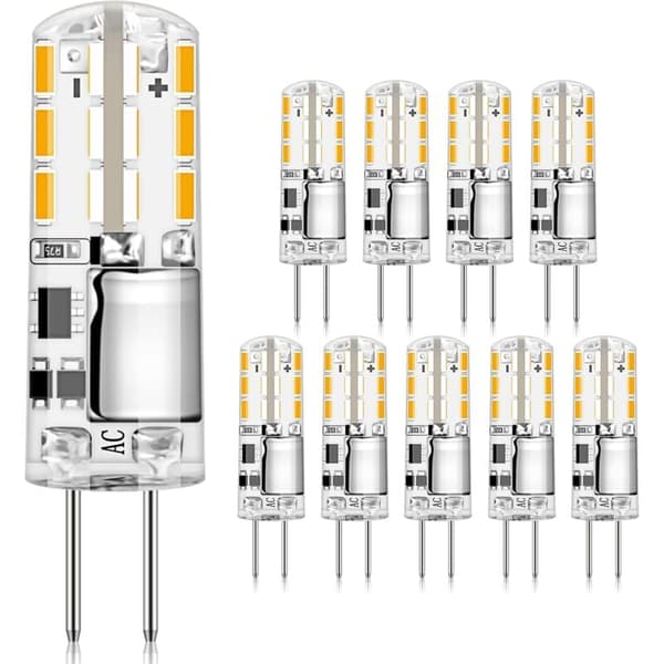 G4 LED-pærer varmhvit 3000k 2w 12v 10 stk